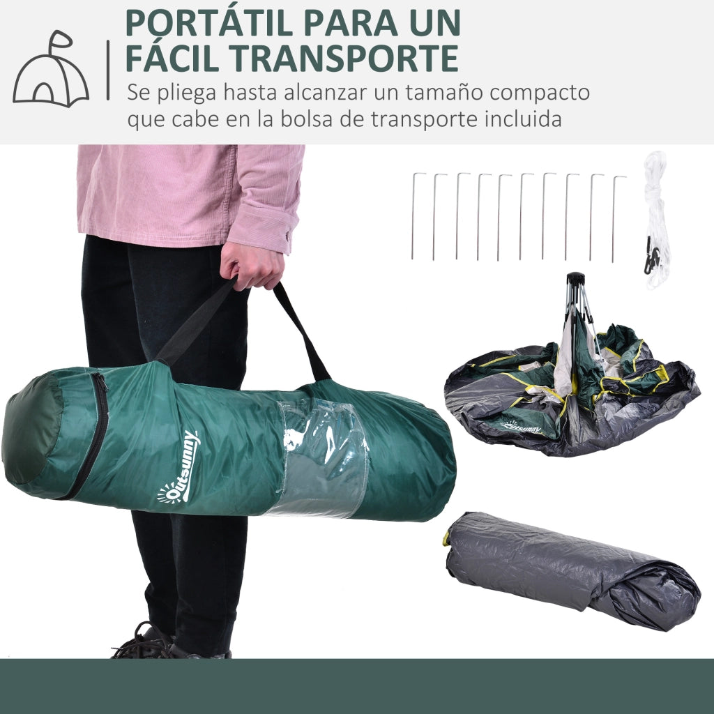 Tenda da Campeggio Pieghevole ¨C Xylo ¨C Verde 205x195x135 cm con Borsa