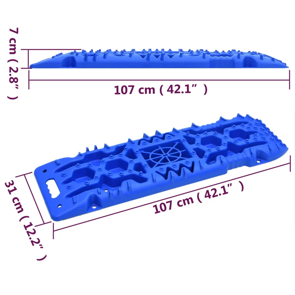Tavole di Trazione 2 pz Blu 107x31x7 cm Nylon 210773