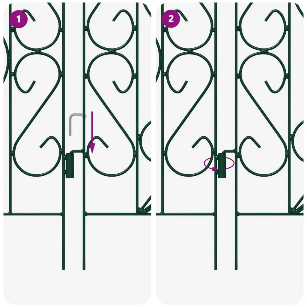 Recinzione per Giardino 5 pz Verde Acciaio CFW3960184