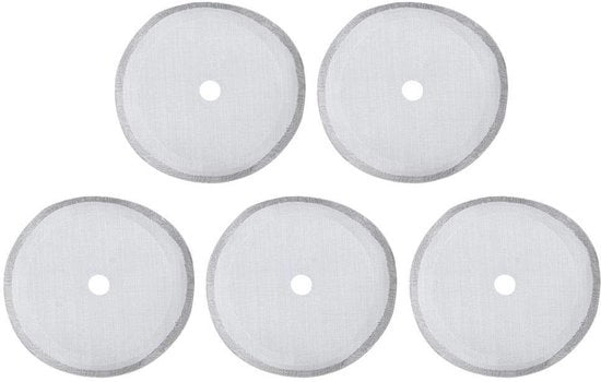 Filtro per caffè in acciaio inossidabile - 5 pezzi - 3D intrecciato - rete ultrafina - ideale per appassionati del caffè - filtro per caffè