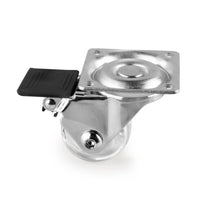 Emuca Kit di ruote Slip 3 con piastra per montaggio, Ã˜ 35, Acciaio e Tecnoplastica, 1 kit