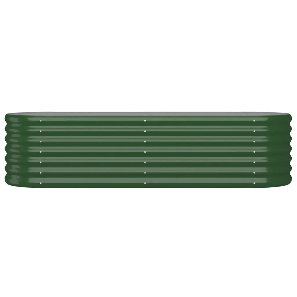 Fioriere | Cassetta per fiori | Letto Giardino Acciaio Zincato 152x40x36 cm Verde