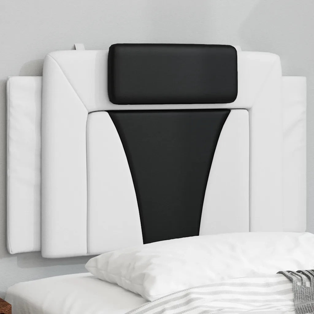 Cuscino Testiera Viana Nero e Bianco 90 cm in Similpelle CFW4084671