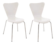 Set 2 Sedie Impilabili Calisto bianco