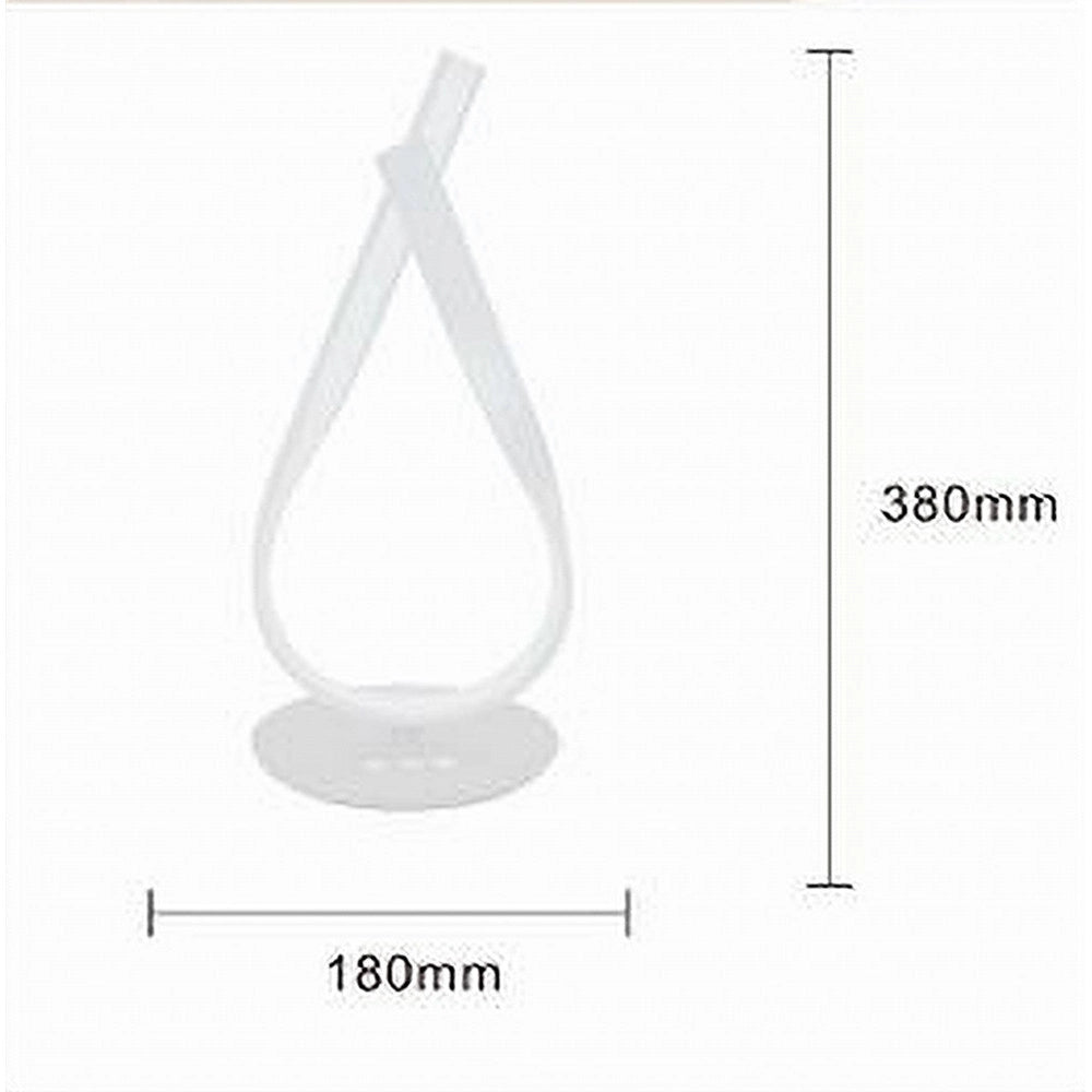 Trade Shop - Lume Intrecciato Led Bianco 12 Watt Lampada Da Tavolo Moderno Doppia Luce 32705 -