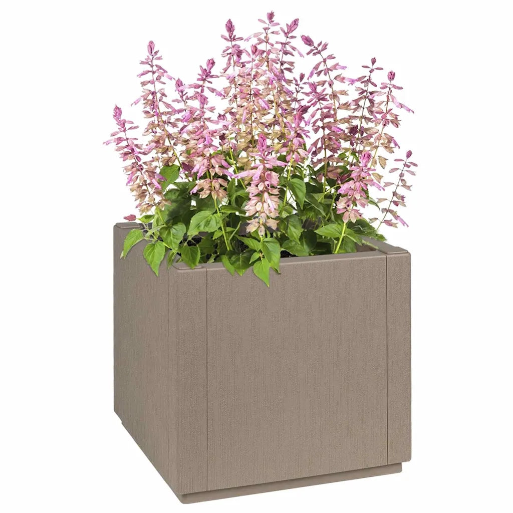 Scatola per Fiori da Giardino Marrone Chiaro 36 x 36 x 35 cm PP 42006498