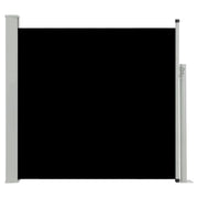 Tenda da sole laterale retrattile/schermo privacy per patio giardino terrazza balcone 170 x 300 cm nero 02_0007317