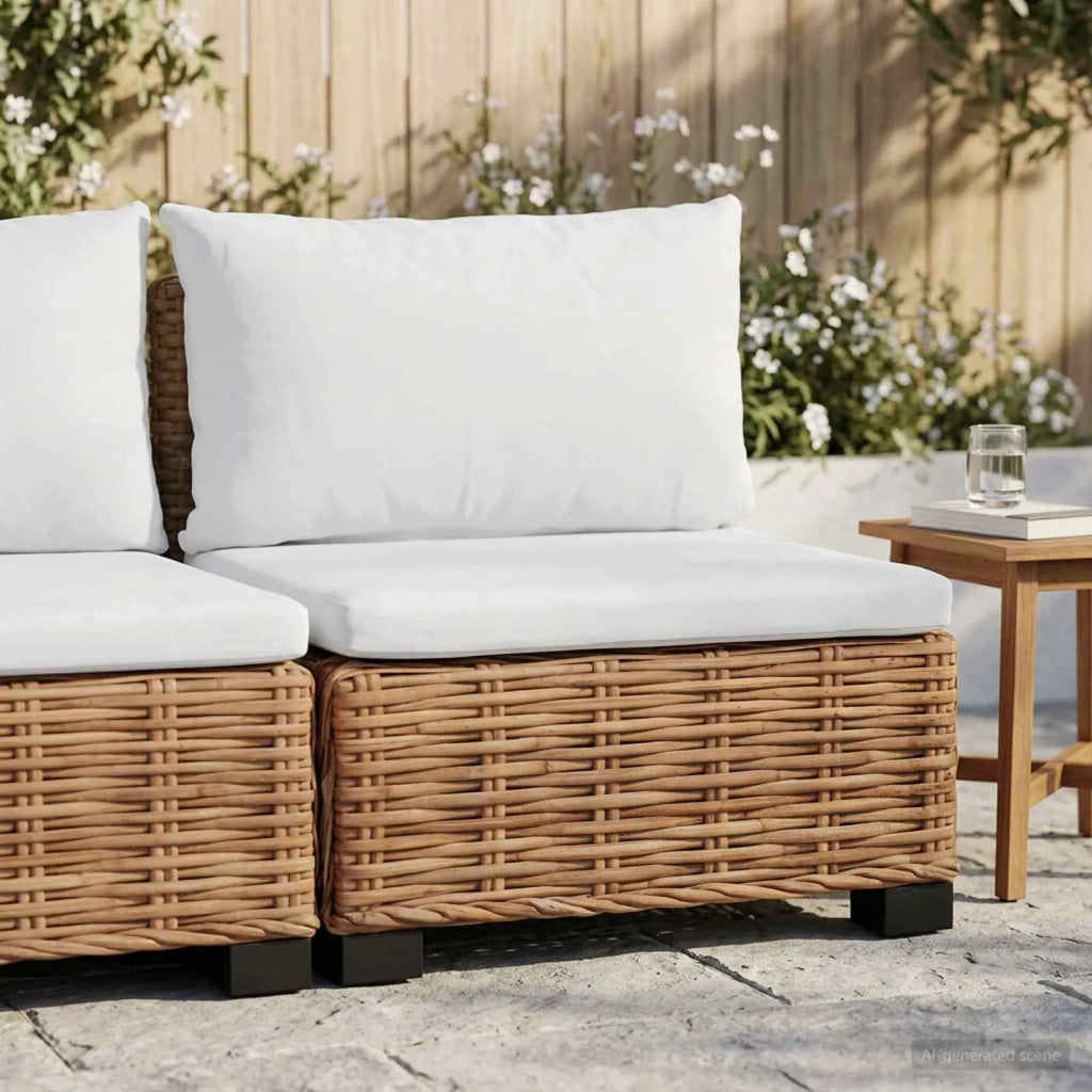 Divano Medio con Cuscini GENDT Rattan naturale Naturale 42034388