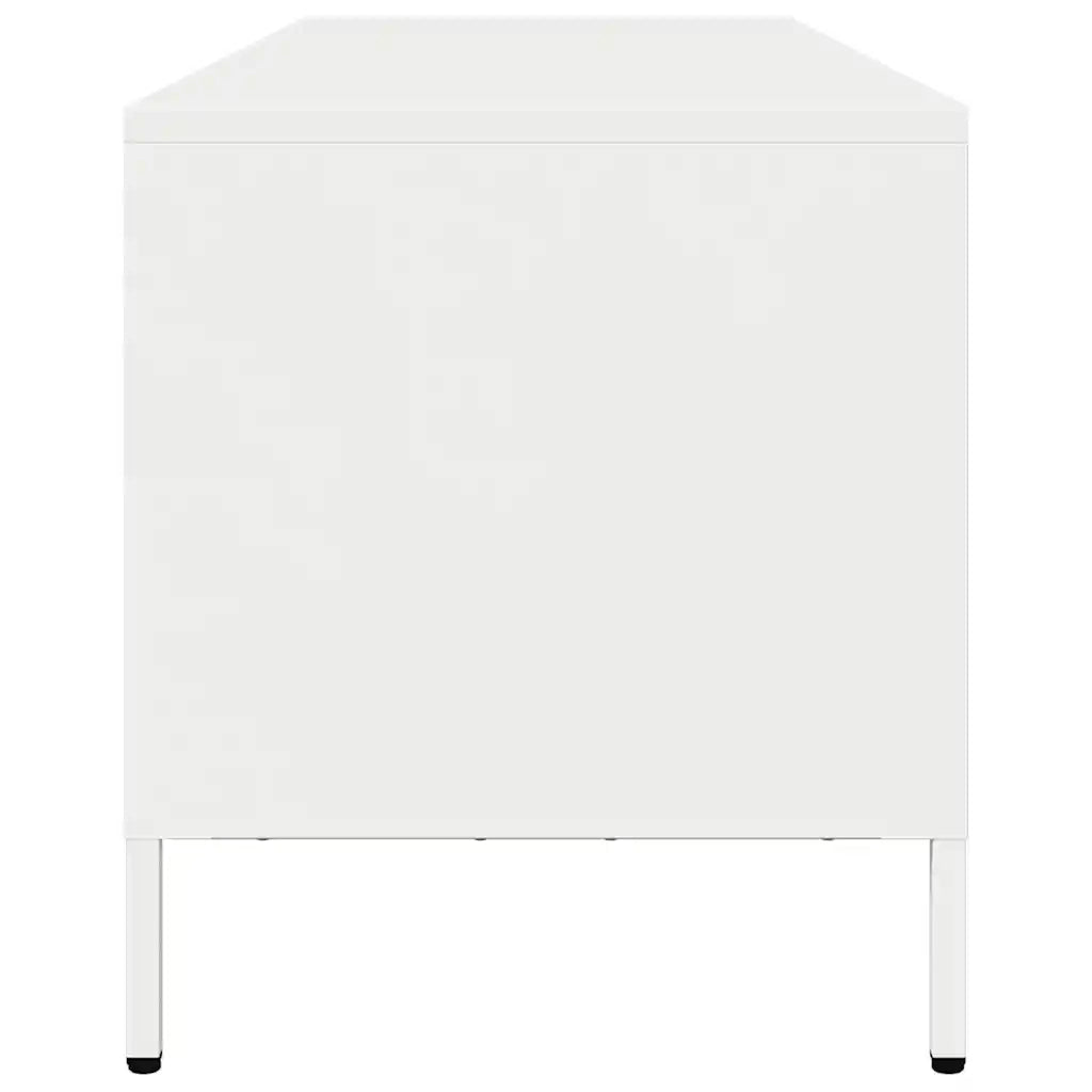Mobile TV-Credenza TV-Console TV Bianco 135x39x43,5 cm in Acciaio Laminato a Freddo 663990