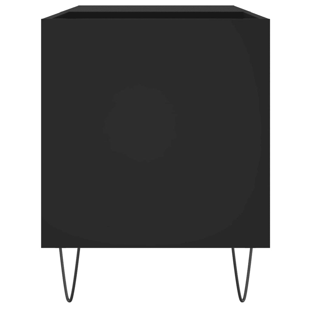 Mobile Porta Dischi Nero 85x38x48 cm in Legno Multistrato 831701