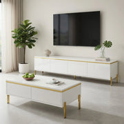 Cassettiera per TV bianca in truciolare lunghezza 170 cm