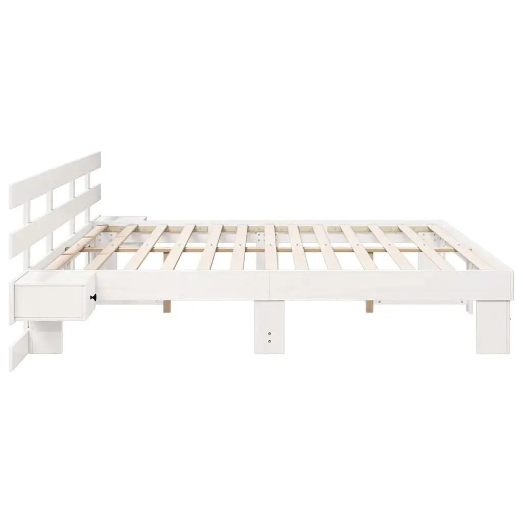 vidaXL Struttura del letto con cassetto Bianco legno