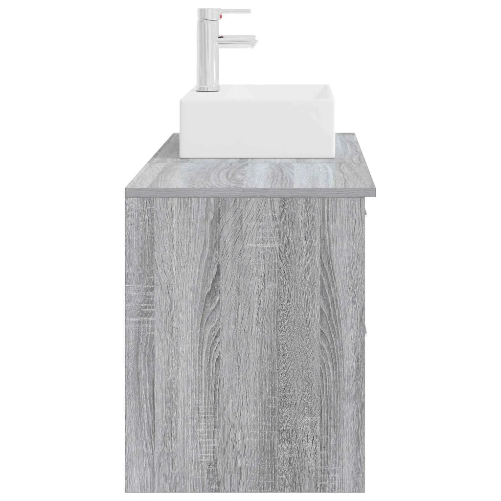 Set di mobili per il bagno 2 pcs Sonoma grigio 3403893