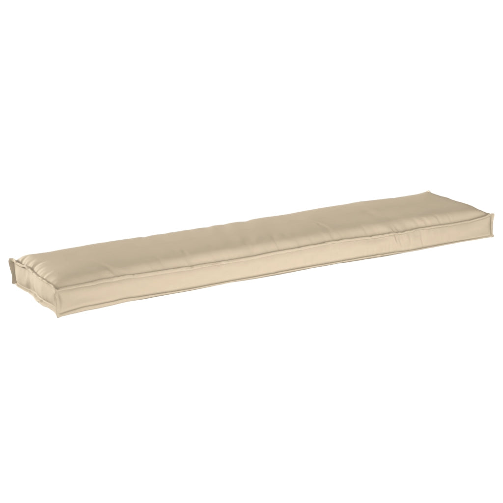 Cuscini per panca 2 pezzi Beige 180x40x8 cm Tessuto Oxford