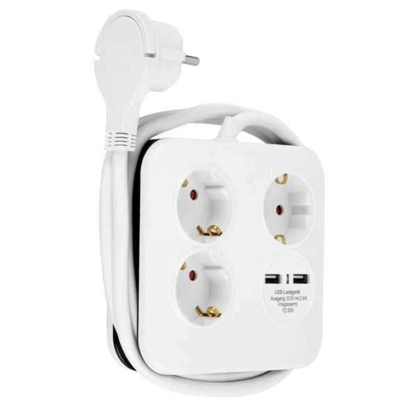 REV 12378109 prolunghe e multiple 1,4 m 3 presa(e) AC Interno Bianco
