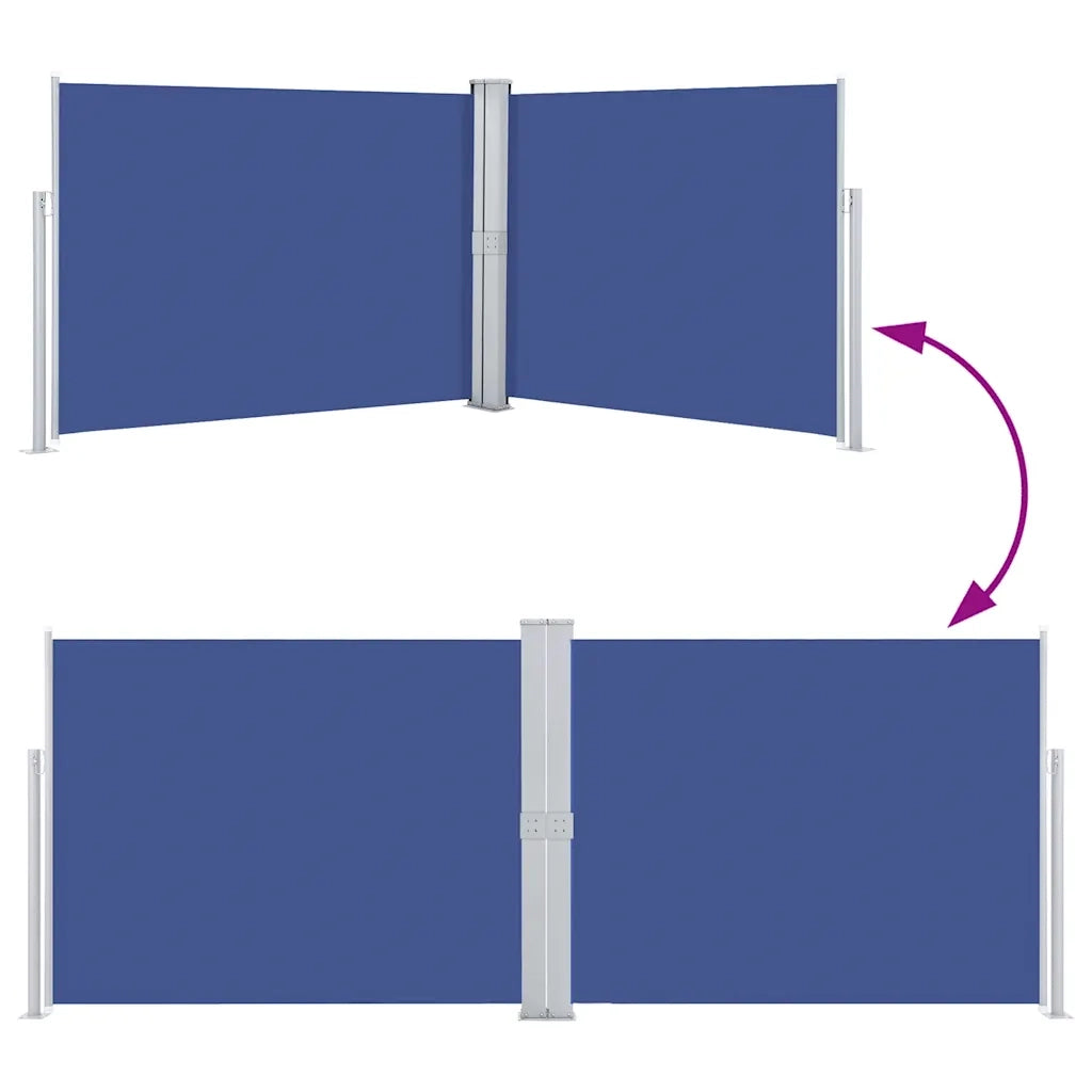 Tenda da Sole Laterale Retrattile-Tenda parasole per balcone per giardino Blu 140x1000 cm 804911
