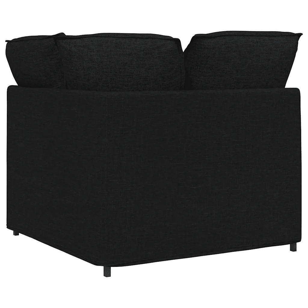 Modulo Angolare Divano Modulare con Cuscini Nero 100 cm CFW4378446