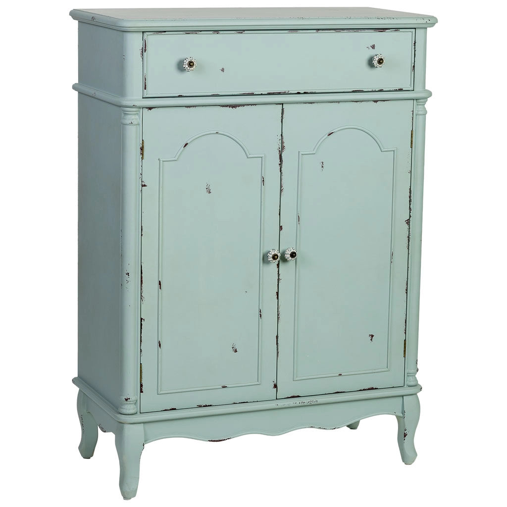 Mobile da ingresso in legno con 2 ante e 1 cassetto 80x38x110,5h cm