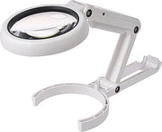 Verglassio, lampada da scrivania, 5x/11x, ripiegabile verglassio, funziona con cavo USB, dotato di 8 lampioni LED per la lettura, Adatto per hobby, gioielleria, fai da te o banco di lavoro