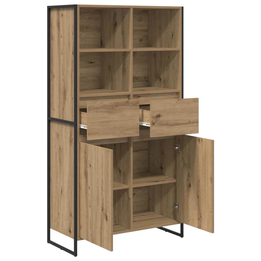Credenza 2 pz | Madia | Buffet da pranzo | Armadio da pranzo Rovere Artigianale 81 x 36 x 150.5 cm