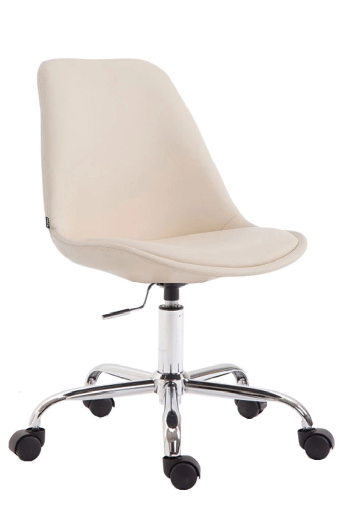 Sedia da ufficio Toulouse in similpelle crema