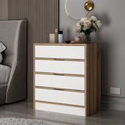Lallio, Cassettiera 4 Cassetti, 70x40x80h cm Bianco