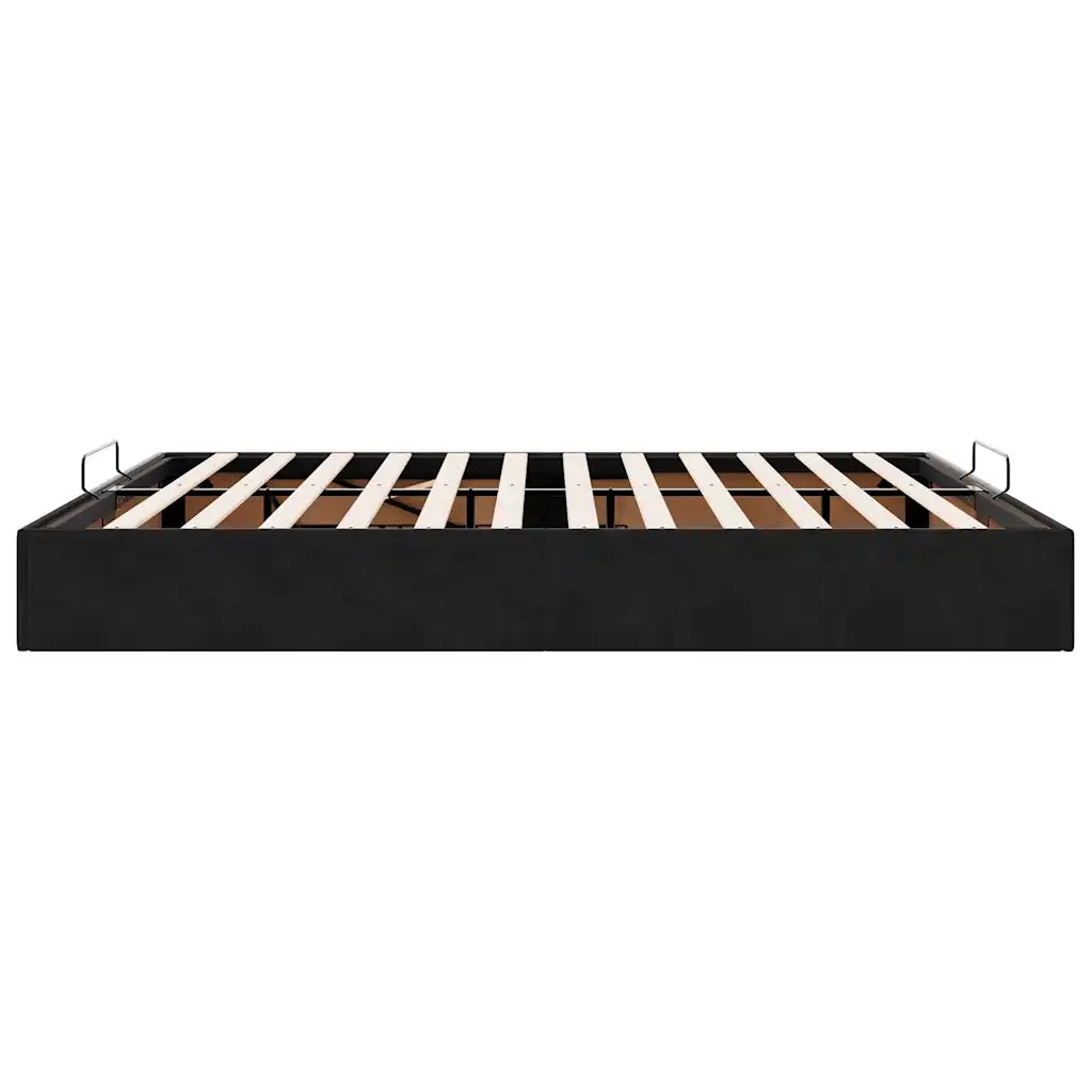 Struttura Letto Pouf senza Materasso Nero 180x200 cm in Velluto 3310981
