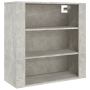 Armadietto a Muro | Mobile a Parete Grigio Cemento 80x33x80 cm in Legno Multistrato