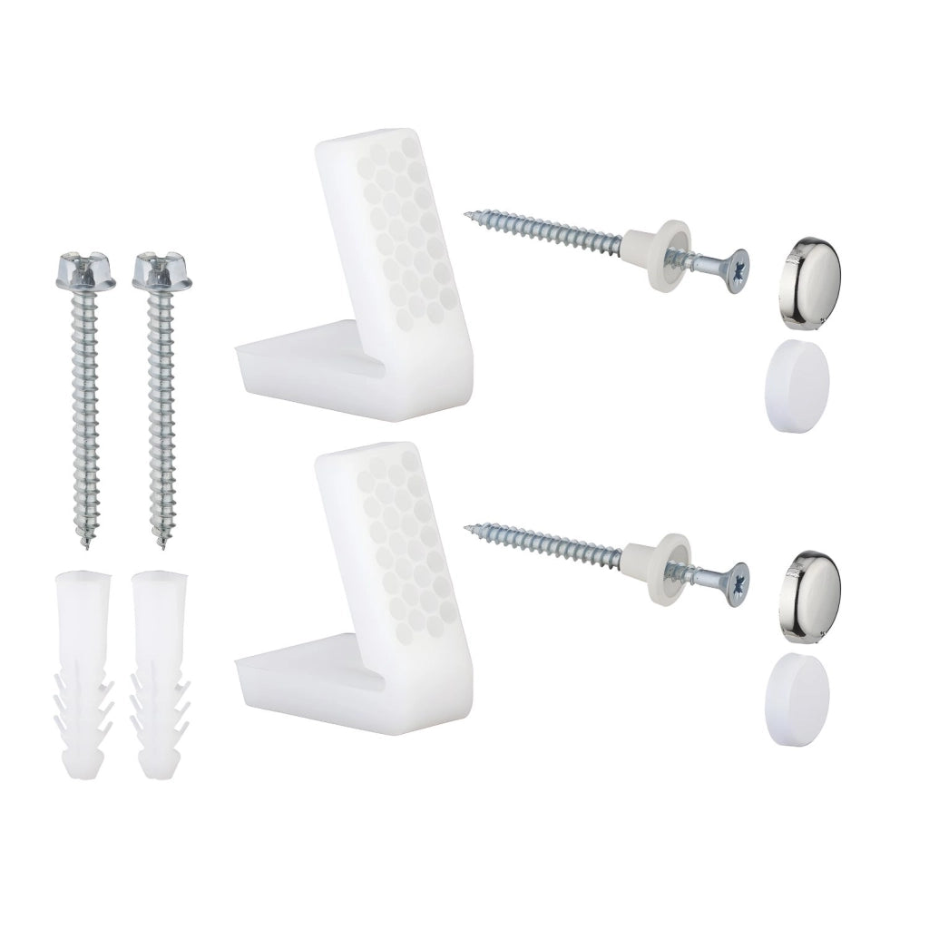 Kit completo di viti e staffe di fissaggio per sanitari a pavimento standard *** confezione 1