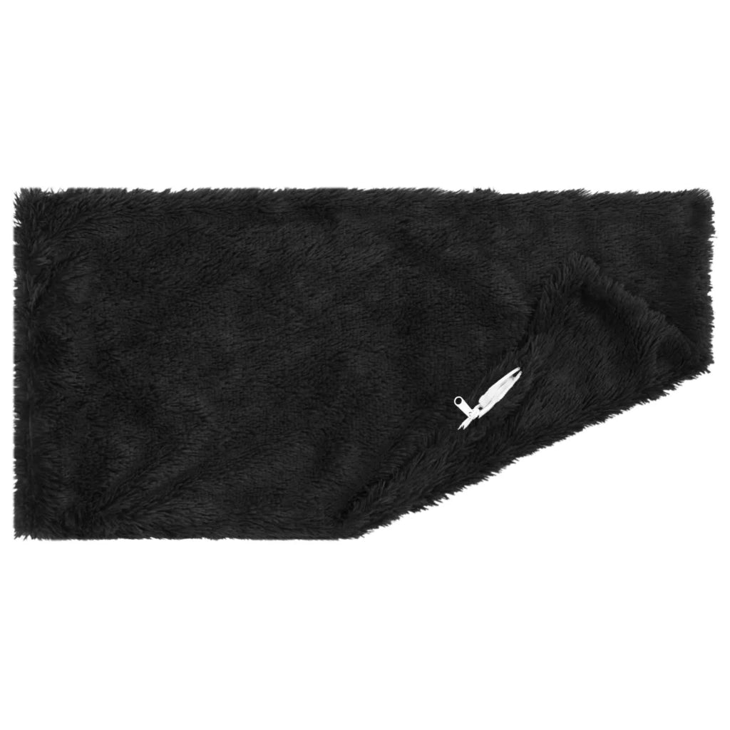 Cuscino con cuscino HEERLEN 2 pz Nero Fleece PV 927641