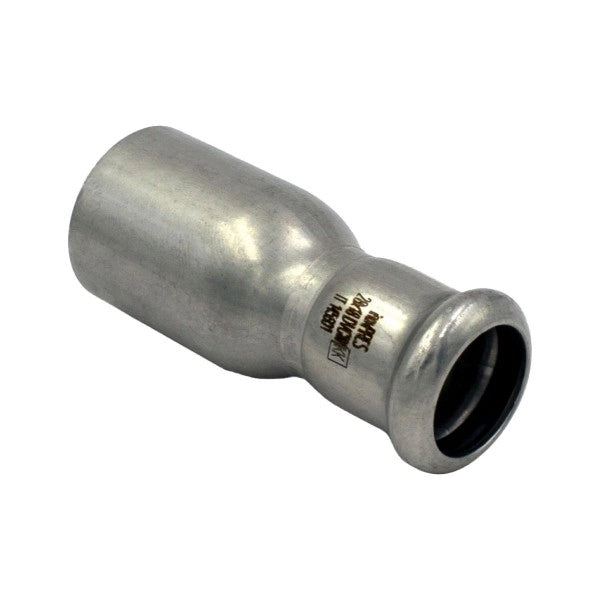 RACCORDO DRITTO RIDOTTO A PRESSARE MASCHIO FEMMINA IN ACCIAIO INOX SERIE INOXPRES UNIKO - ø28X22  - RMR