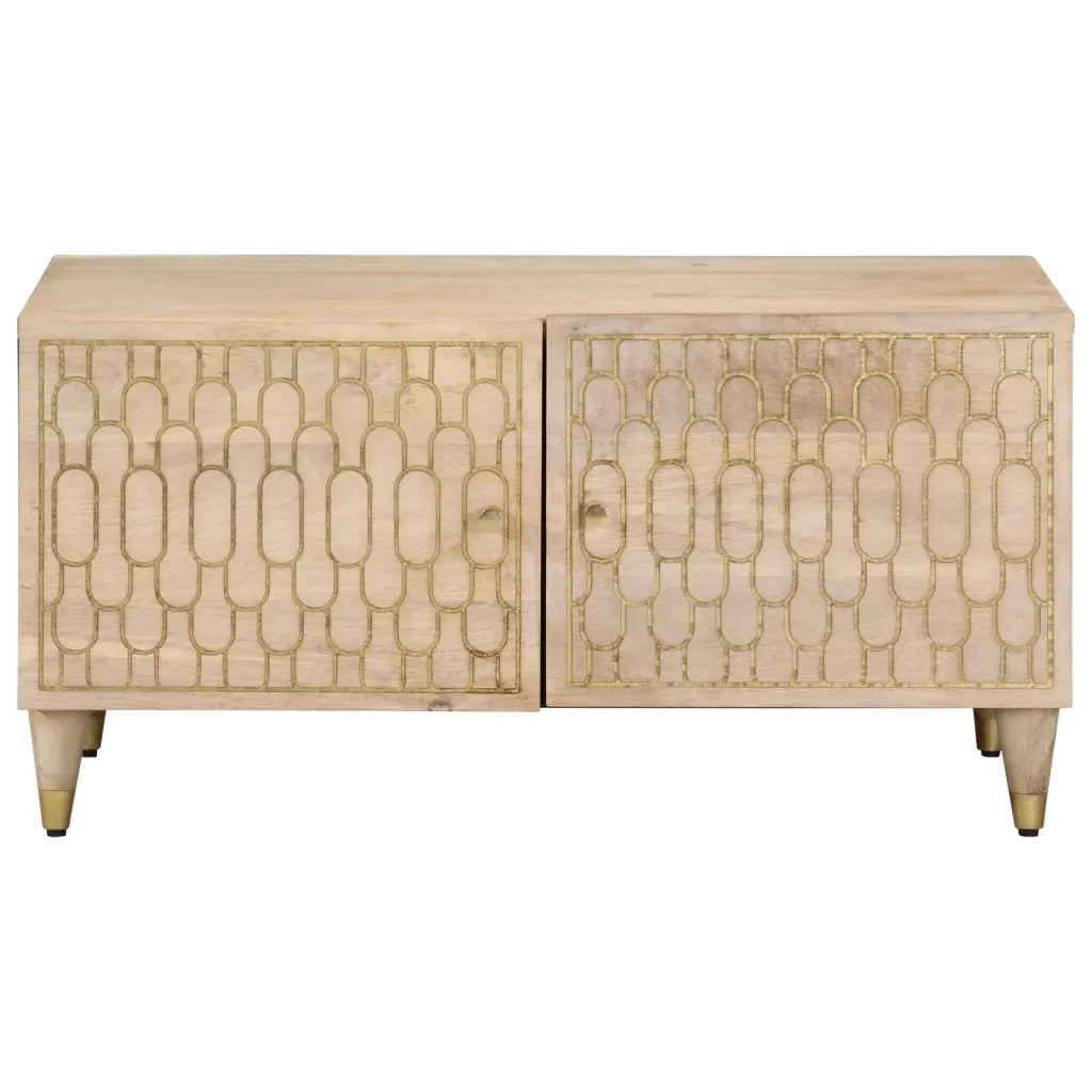 Tavolino da Salotto 80x50x40 cm Legno Massello di Mango 358253