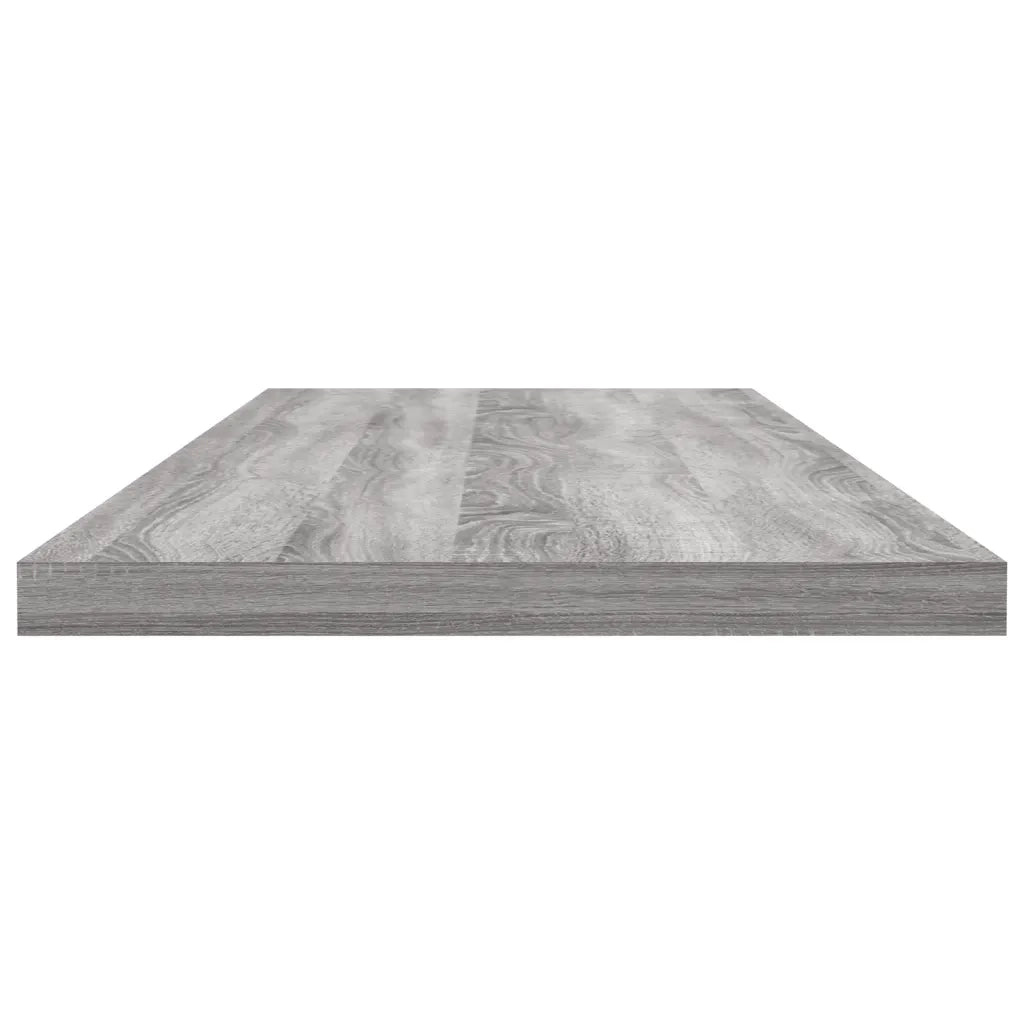 Mensole Parete 4pz Grigio Sonoma 80x20x1,5cm Legno Multistrato 838263