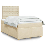 Giroletto a Molle con Materasso Crema 120x190 cm in Tessuto 3291238