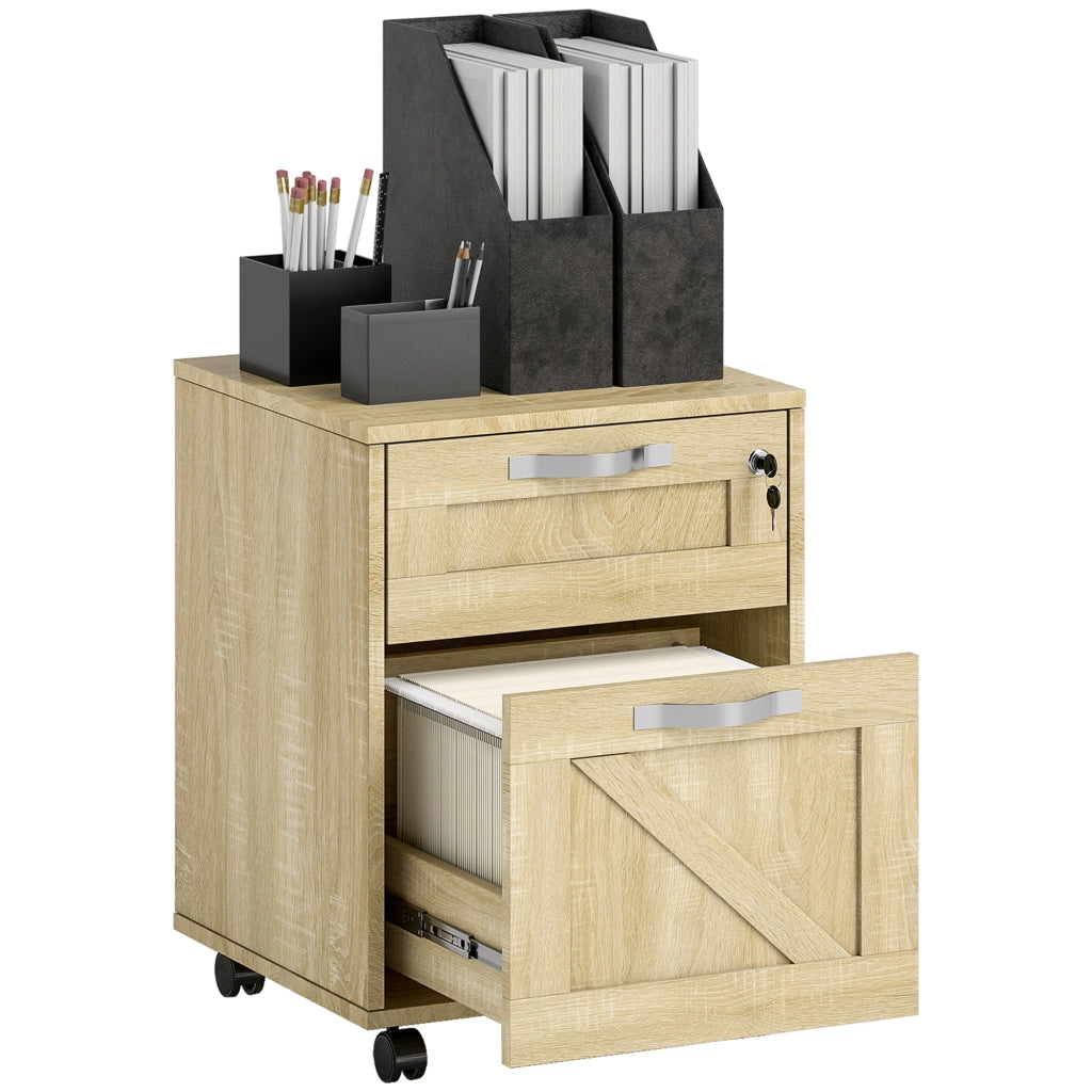 Scrivania con Cassetti ¨C Zephmum ¨C 41x42x56cm Legno Naturale