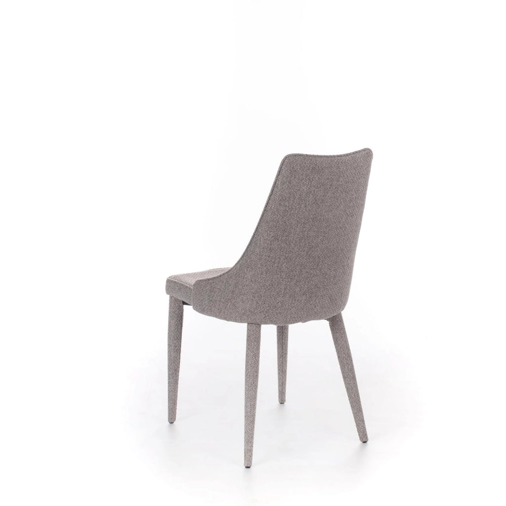 Sedia Myriam Imbottita in Tessuto Grigio con Struttura in Metallo Verniciato - Design Elegante e Raffinato per Sala da Pranzo