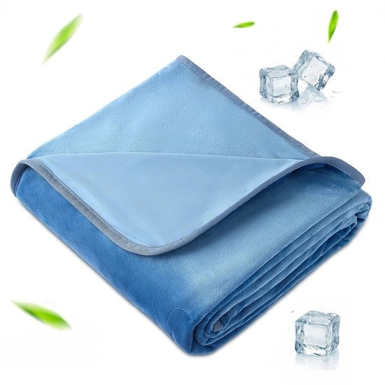 Dezen 2-in-1 - Dezen Estivo - Dezen Auto Rinfrescante - 130 x 170 cm - Blu Scuro