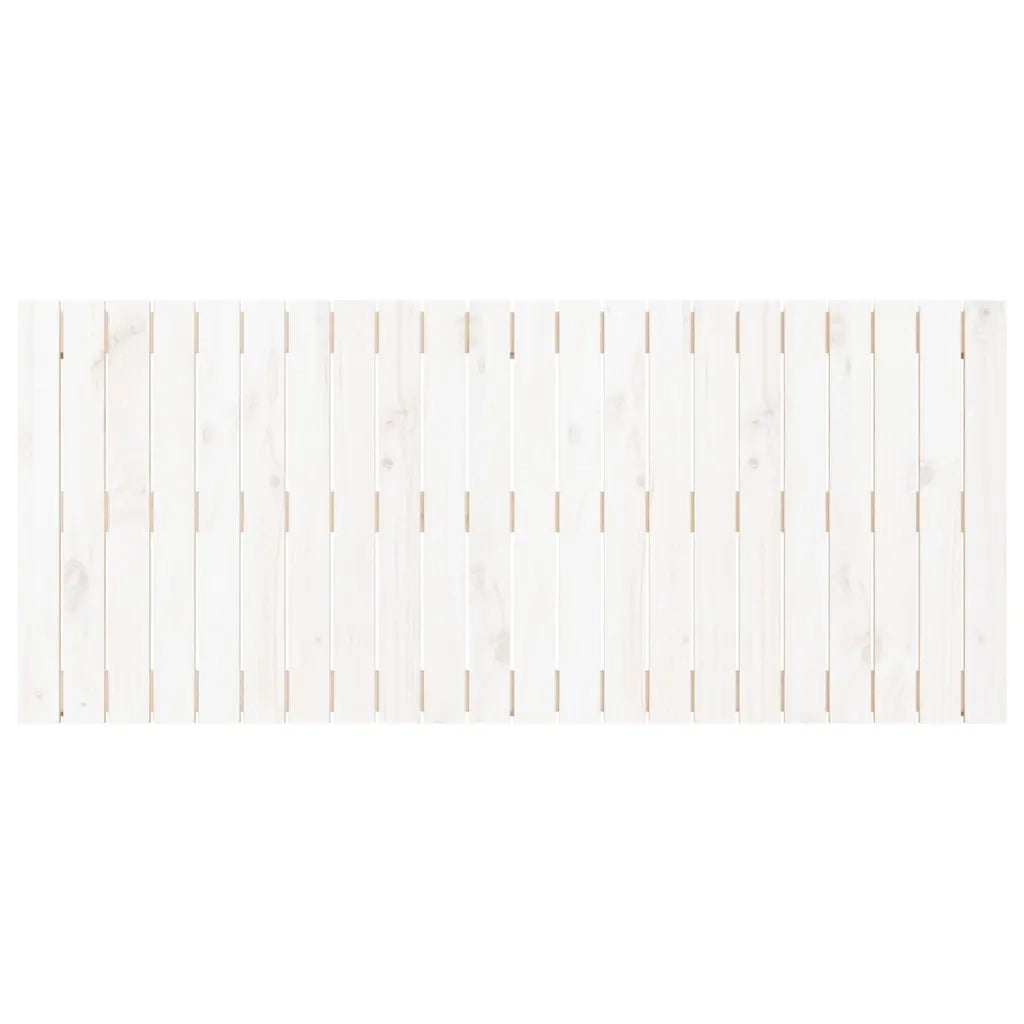 Testiera da Parete Bianca 140x3x60 cm in Legno Massello di Pino