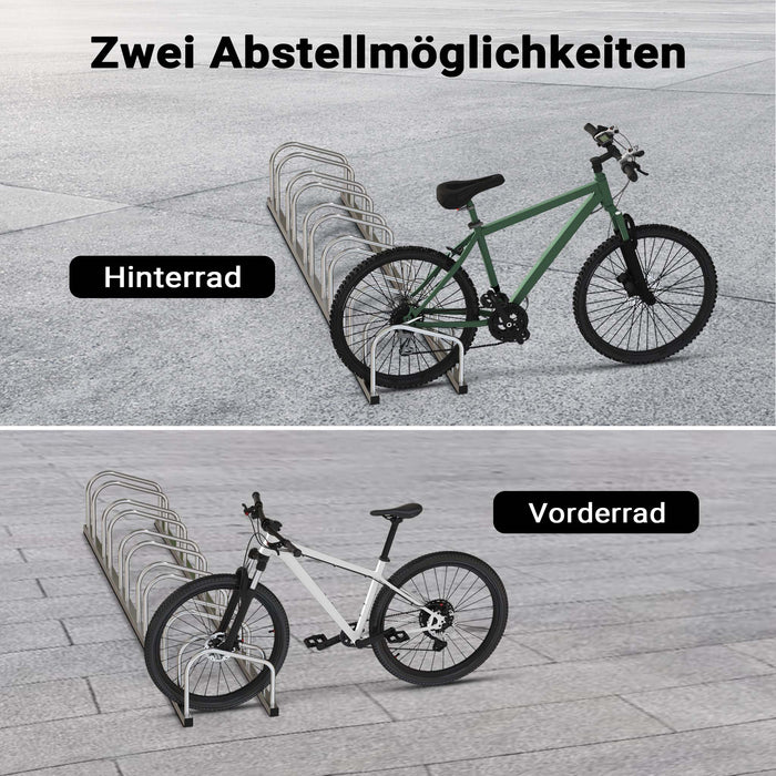 Toboli Rastrelliera per 6 biciclette Portabici in acciaio zincato per interno ed esterno Supporti