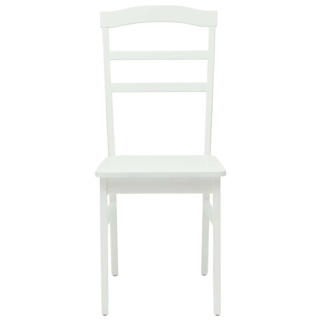 Sedia da pranzo 2 pcs Bianco Legno di gomma solido