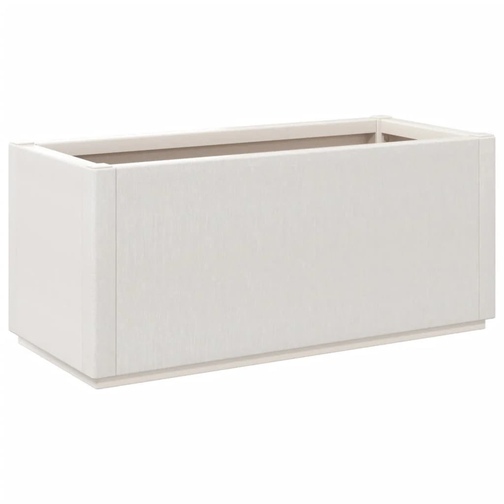 Fioriera rialzata per piante fiori terrazza giardino 80 x 36 x 35 cm PP bianco 02_0037867