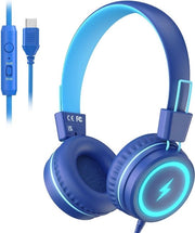 Cuffia per bambini con cavo - Cuffia per bambini - Cuffia per computer con cavo - Regolazione del volume sicura - Scuola - Tablet - Laptop - Viaggi - Ascolto della musica
