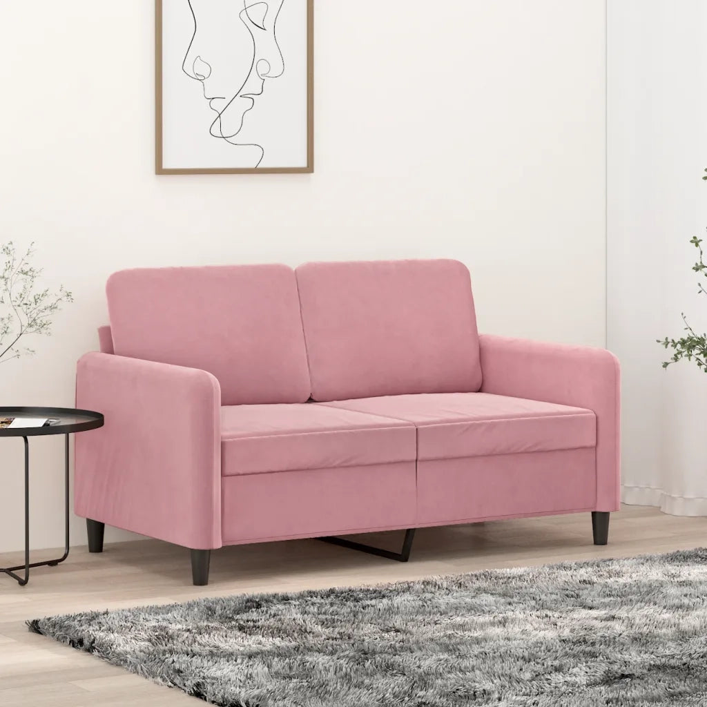 Divano a 2 Posti Rosa 120 cm in Vellutocod mxl 109393