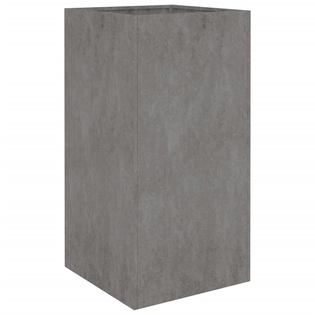 Portavaso per fioriera aiuola rialzata piante fiori terrazzo giardino 40 x 40 x 80 cm acciaio corten marrone 02_0037584