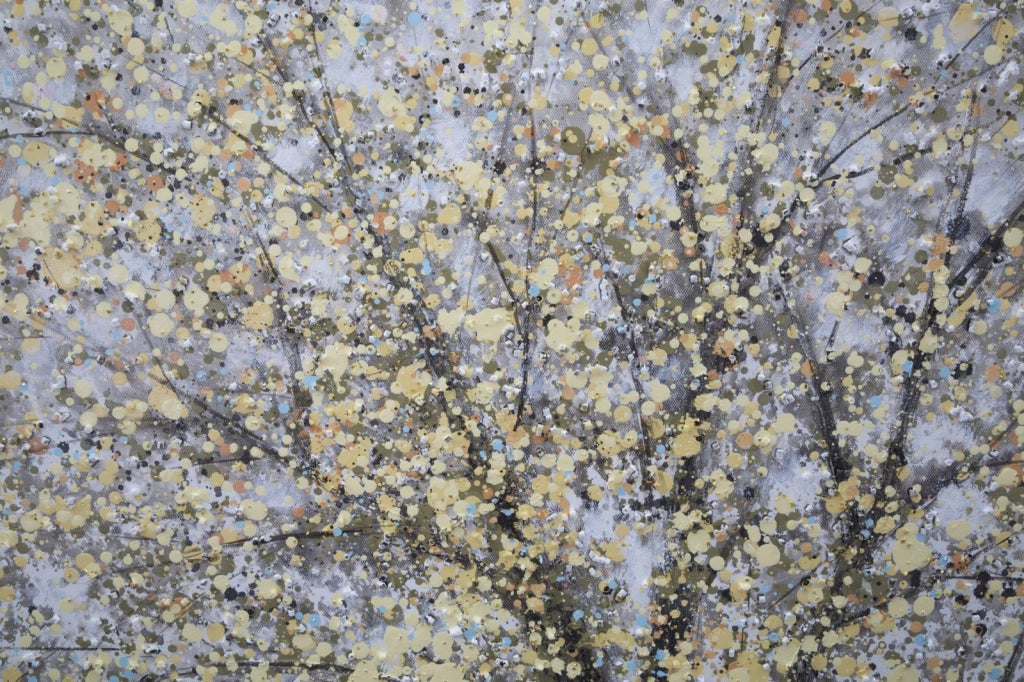 Dipinto su Tela Tree Simple 80x3,8x120 cm in Legno di Pino e Canvas Multicolor