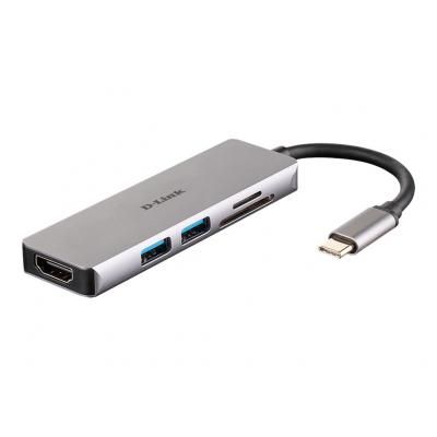 D-link dub-m530 replicatore di porte e docking station per laptop cablato usb 3.2 gen 1 (3.1 gen 1) type-c alluminio, nero - DLINE000163