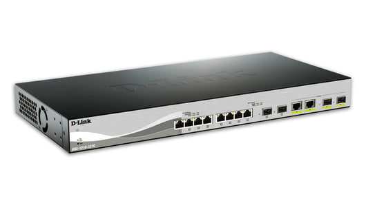D-link dxs-1210-12tc/e switch di rete gestito l2 10g ethernet (100/1000/10000) 1u nero, argento