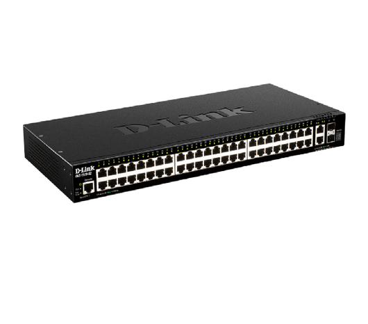 D-link dgs-1520-52/e switch di rete gestito l3 10g ethernet (100/1000/10000) 1u nero