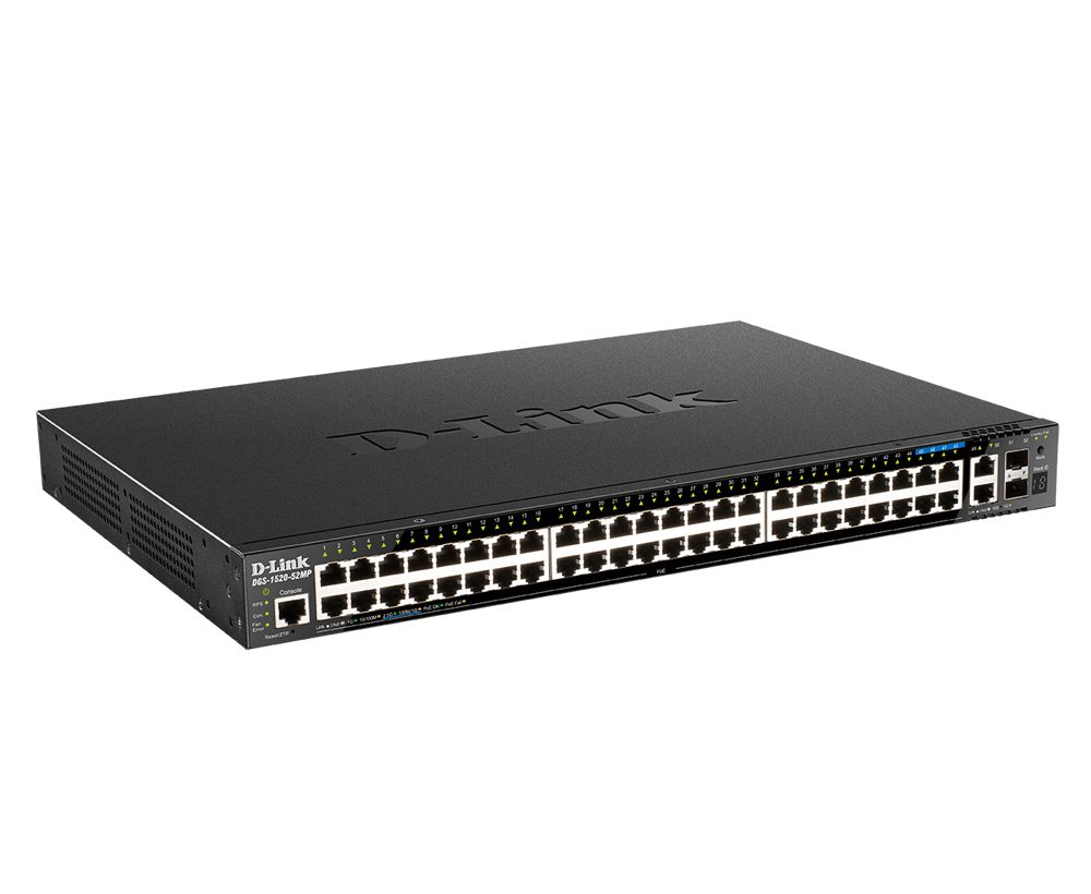 D-link dgs-1520-52mp gestito l3 gigabit ethernet (10/100/1000) supporto power over ethernet (poe) 1u nero