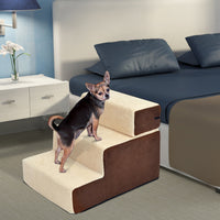 Scala 3 Gradini per Animali Domestici 54x54,5x23 cm  Friendly Beige e Marrone